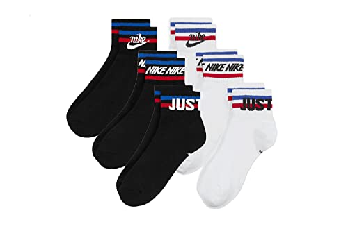 Nike 6 Paar Everyday Essential Ankle Sneakersocken Socken Quarter Unisex DX5080, Farbe:Schwarz/Weiß, Socken Neu:46-50 von NIKE