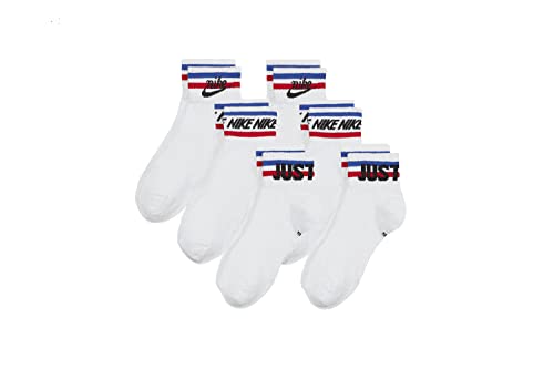 Nike 6 Paar Everyday Essential Ankle Sneakersocken Socken Quarter Unisex DX5080, Farbe:Weiss, Socken Neu:38-42 von Nike