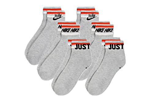 Nike 6 Paar Everyday Essential Ankle Sneakersocken Socken Quarter Unisex DX5080, Farbe:grau, Socken Neu:34-38 von Nike