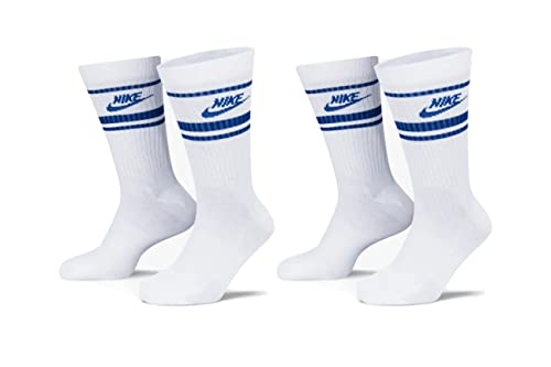 Nike 6 Paar Everyday Essential Tennissocken Socken Sportsocken Unisex DX5089, Farbe:2x Weiss - Blau, Socken Neu:38-42 von Nike