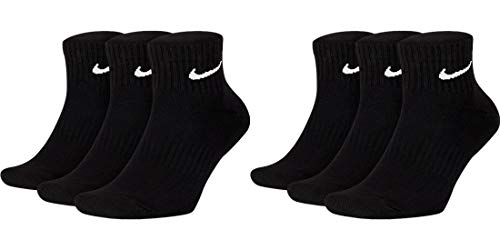 Nike 6 Paar Herren Damen Kurze Socke Knöchelhoch Weiß Grau Schwarz SX7667, Farbe:Schwarz, Größe:38-42 Nike 6 Paar Herren Damen Kurze Socke Knöchelhoch Weiß Grau Schwarz SX7667, Farbe:Schwarz, Größe:38-42 von Nike