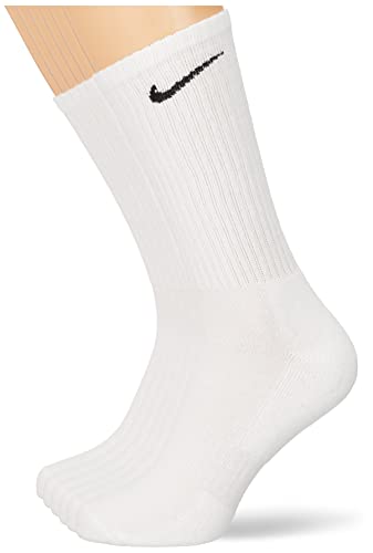 Nike 6 Paar Socken Herren Damen Weiß Grau Schwarz Tennissocken Sportsocken Sparset SX7664 Größe 34 36 38 40 42 44 46 48 50, Farbe:weiß, Größe:38-42 von NIKE