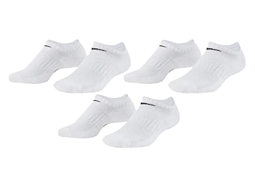 Nike 9 Paar Everyday Cushioned Sneakersocken Socken Weiß Schwarz Unisex SX7673, Farbe:3x weiss, Socken Neu:38-42 Nike 9 Paar Everyday Cushioned Sneakersocken Socken Weiß Schwarz Unisex SX7673, Farbe:3x weiss, Socken Neu:38-42 von Nike