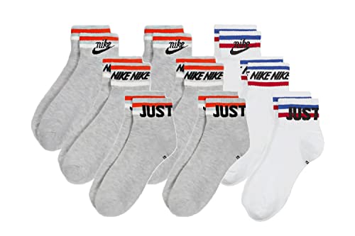 Nike 9 Paar Everyday Essential Ankle Sneakersocken Socken Quarter Unisex DX5080, Farbe:2x grau / 1x weiss, Socken Neu:38-42 von Nike