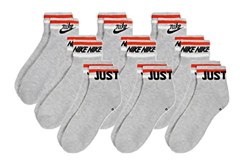 Nike 9 Paar Everyday Essential Prime Ankle Sneakersocken Socken Quarter Unisex DX5080, Farbe:grau/grau/grau, Socken Neu:42-46 von Nike