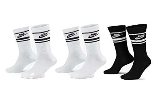 Nike 9 Paar Everyday Essential Tennissocken Socken Sportsocken Unisex DX5089 Prime, Farbe:2x Weiss - Schwarz / 1x Schwarz - Weiss, Socken Neu:38-42 von Nike