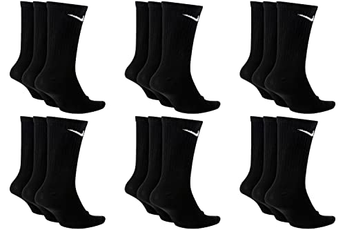 Nike 9 Paar Everyday Lightweight Crew SX7676 Tennis Socke weiß schwarz grau, Farbe:Schwarz, Größe:38-42 Nike 9 Paar Everyday Lightweight Crew SX7676 Tennis Socke weiß schwarz grau, Farbe:Schwarz, Größe:38-42 von Nike
