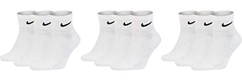 Nike 9 Paar Herren Damen Kurze Socke Knöchelhoch Weiß Schwarz Sparset SX7667 Sportsocken Größe 34 36 38 40 42 44 46 48 50, Größe:34-38, Farbe:weiß/weiß/weiß von Nike