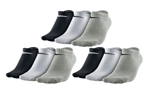 Nike 9 Paar Performance Lightweight Sneakersocken Socken Weiß Schwarz SX4705, Farbe:3x Mehrfarbig, Socken Neu:46-50 von Nike