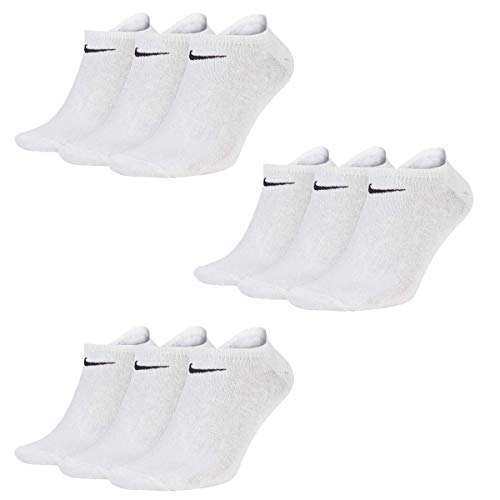 Nike 9 Paar Sneaker Socken No Show Füßlinge schwarz/weiß/Mehrfarbig, Farbe:Weiss, Bekleidungsgröße:XL von NIKE