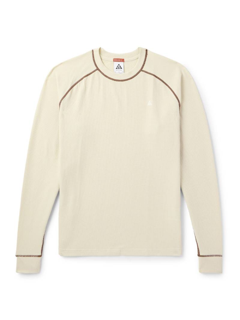 Nike - ACG Chinati Logo-Embroidered Waffle-Knit Dri-FIT ADV Base Layer - Men - Neutrals - XXL von Nike