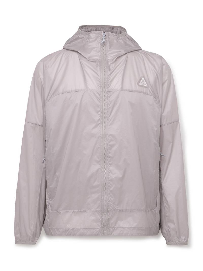 Nike - ACG Cinder Cone Logo-Embroidered Nylon Hooded Jacket - Men - Gray - S von Nike