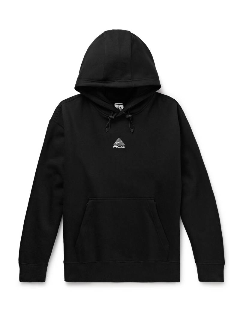 Nike - ACG Logo-Embroidered Cotton-Blend Therma-FIT Hoodie - Men - Black - S von Nike