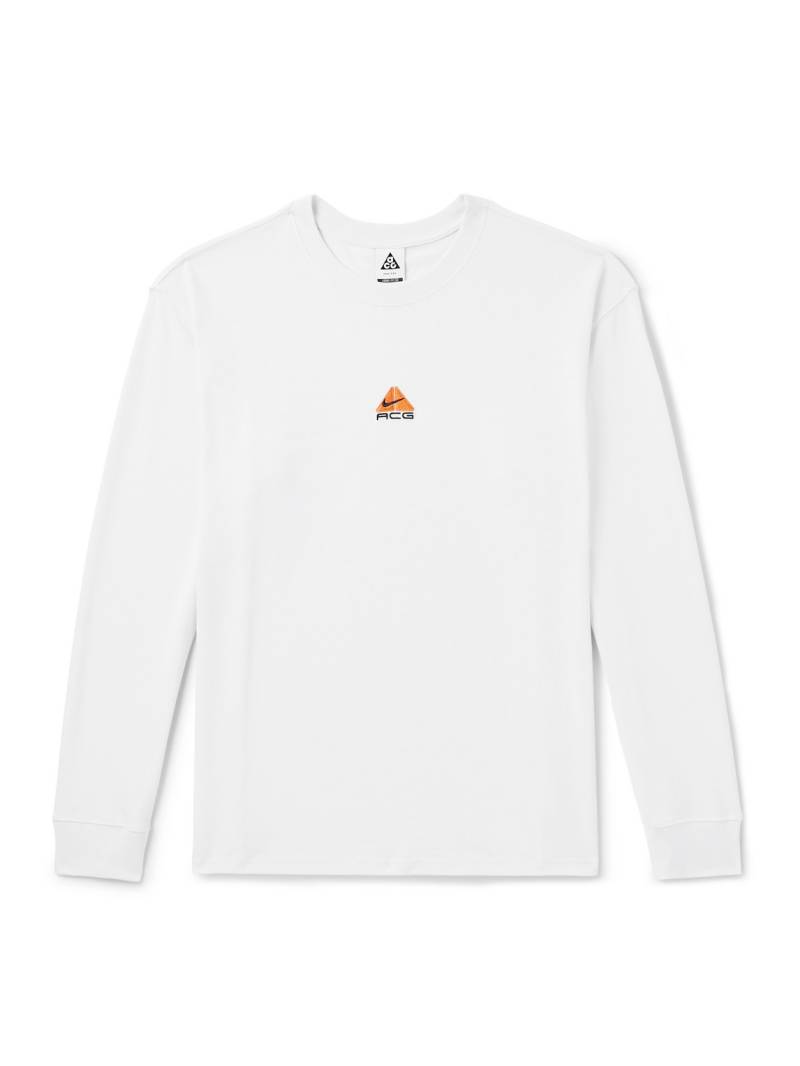 Nike - ACG Logo-Embroidered Dri-FIT T-Shirt - Men - White - XL von Nike