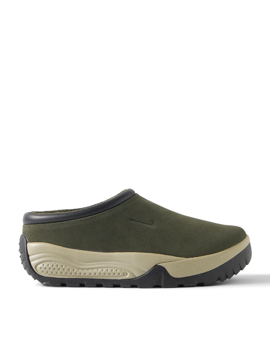 Nike - ACG Rufus Leather-Trimmed Fleece-Lined Suede Slip-On Sneakers - Men - Green - US 6.5 Nike - ACG Rufus Leather-Trimmed Fleece-Lined Suede Slip-On Sneakers - Men - Green - US 6.5 von Nike