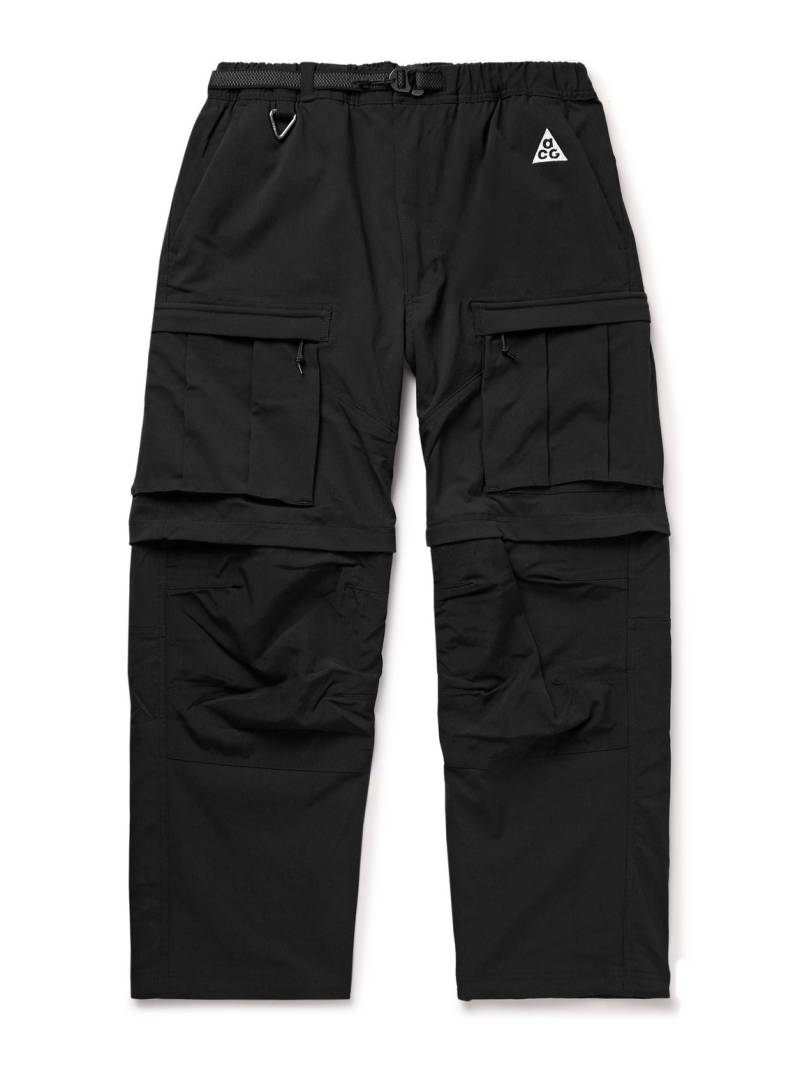 Nike - ACG Smith Summit Straight-Leg Convertible Shell Cargo Trousers - Men - Black - XS von Nike