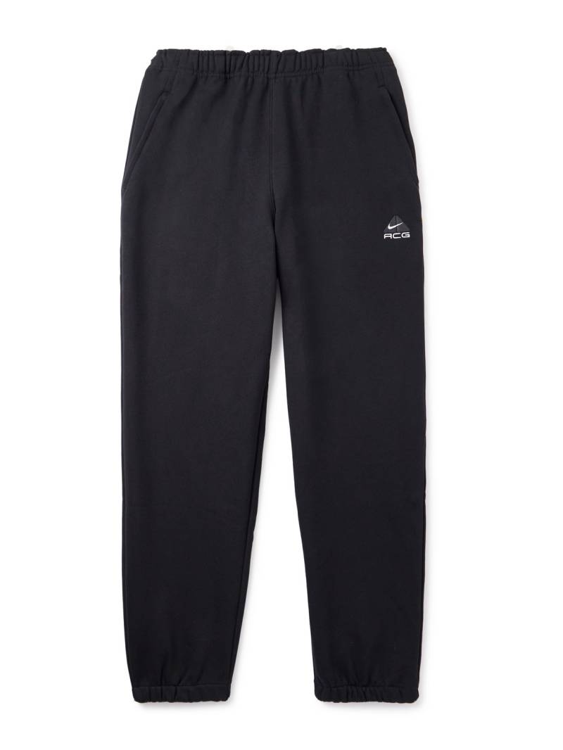 Nike - ACG Tapered Logo-Embroidered Cotton-Blend Jersey Sweatpants - Men - Black - XXL von Nike