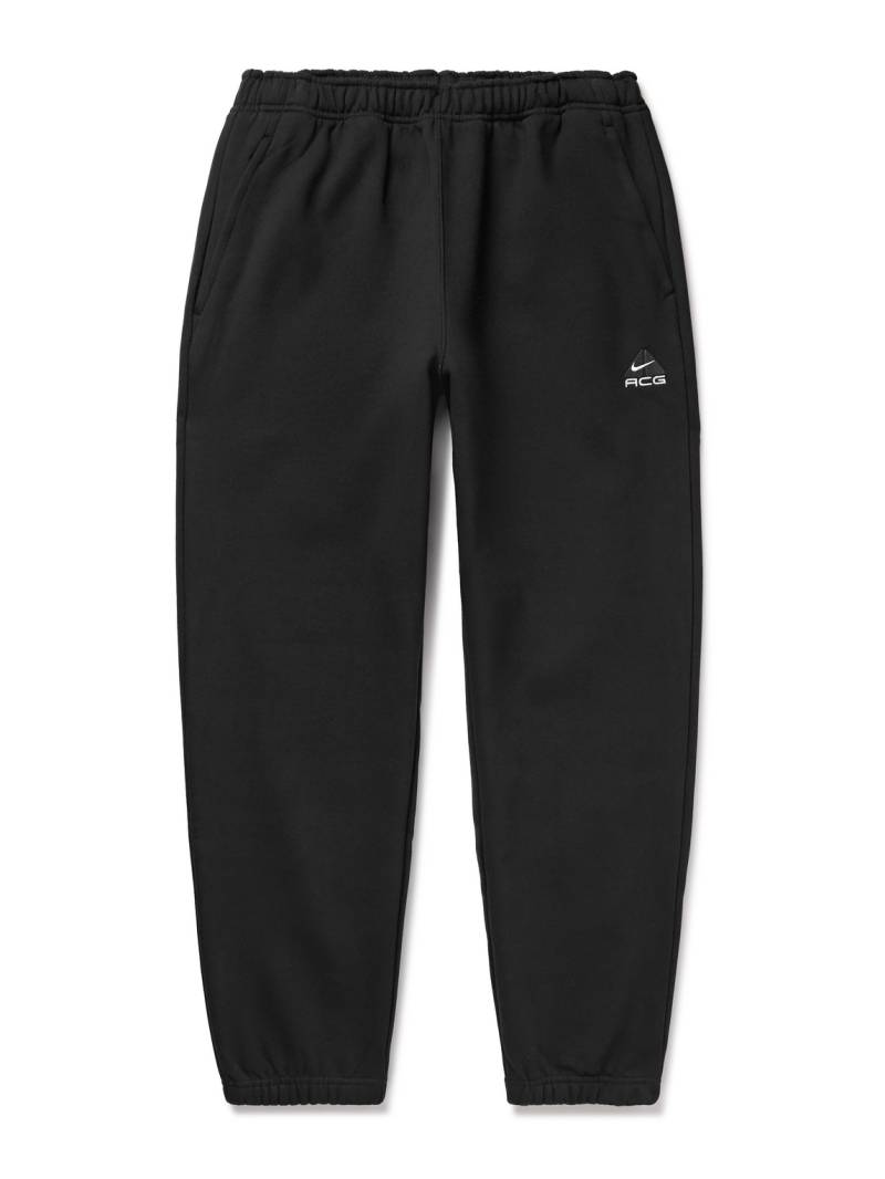 Nike - ACG Tapered Logo-Embroidered Therma-FIT Repel Tuff Fleece Sweatpants - Men - Black - XS von Nike