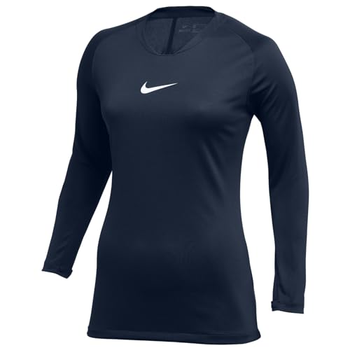 Nike AV2610-410 Dri-FIT Park First Layer T-Shirt Damen Midnight Navy/White Größe S von Nike