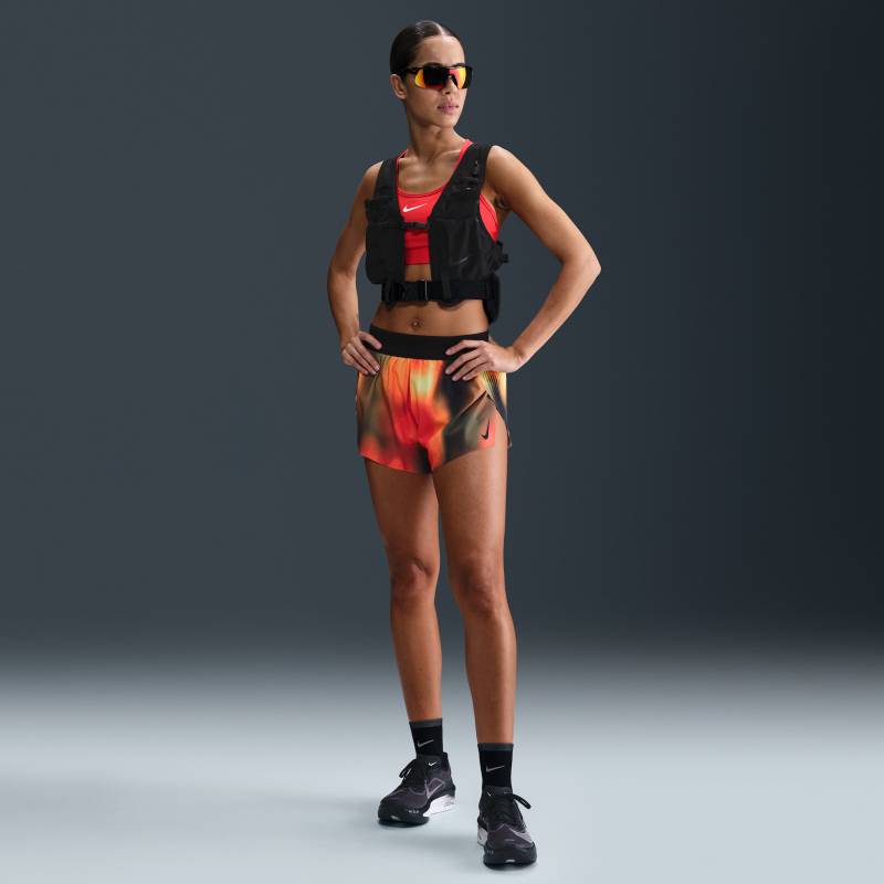 Nike AeroSwift Dri-FIT ADV Laufshorts mit integriertem Slip und Print (Damen) - Gelb von Nike