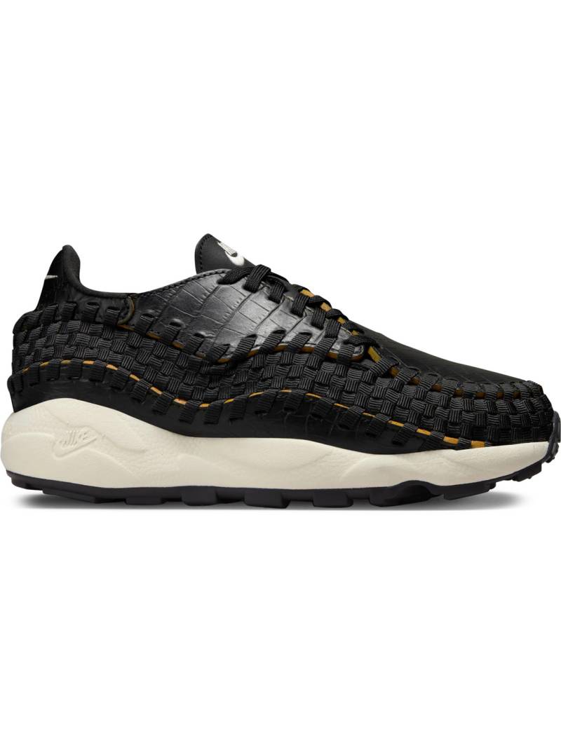 Nike - Air Footscape Stretch-Knit and Croc-Effect Leather Sneakers - Men - Black - US 6 von Nike