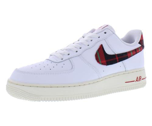 Nike Air Force 1 '07 Lv8 Herren, Weiß/Universität Rot-Stadion Grün, 44.5 EU von Nike