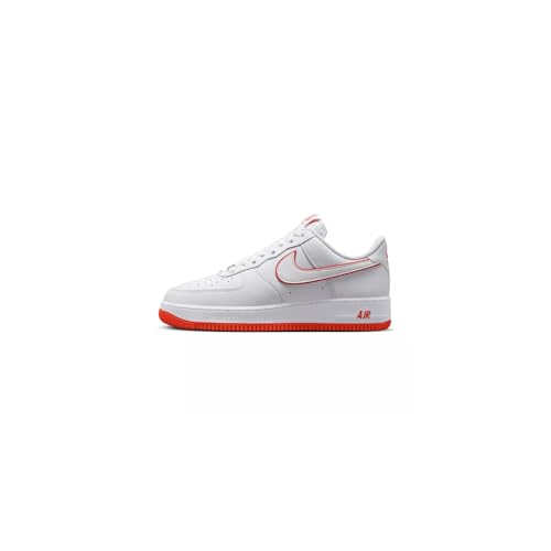 Nike Air Force 1 '07 White/White-Picante Red-White Mens Size 10.5 von Nike