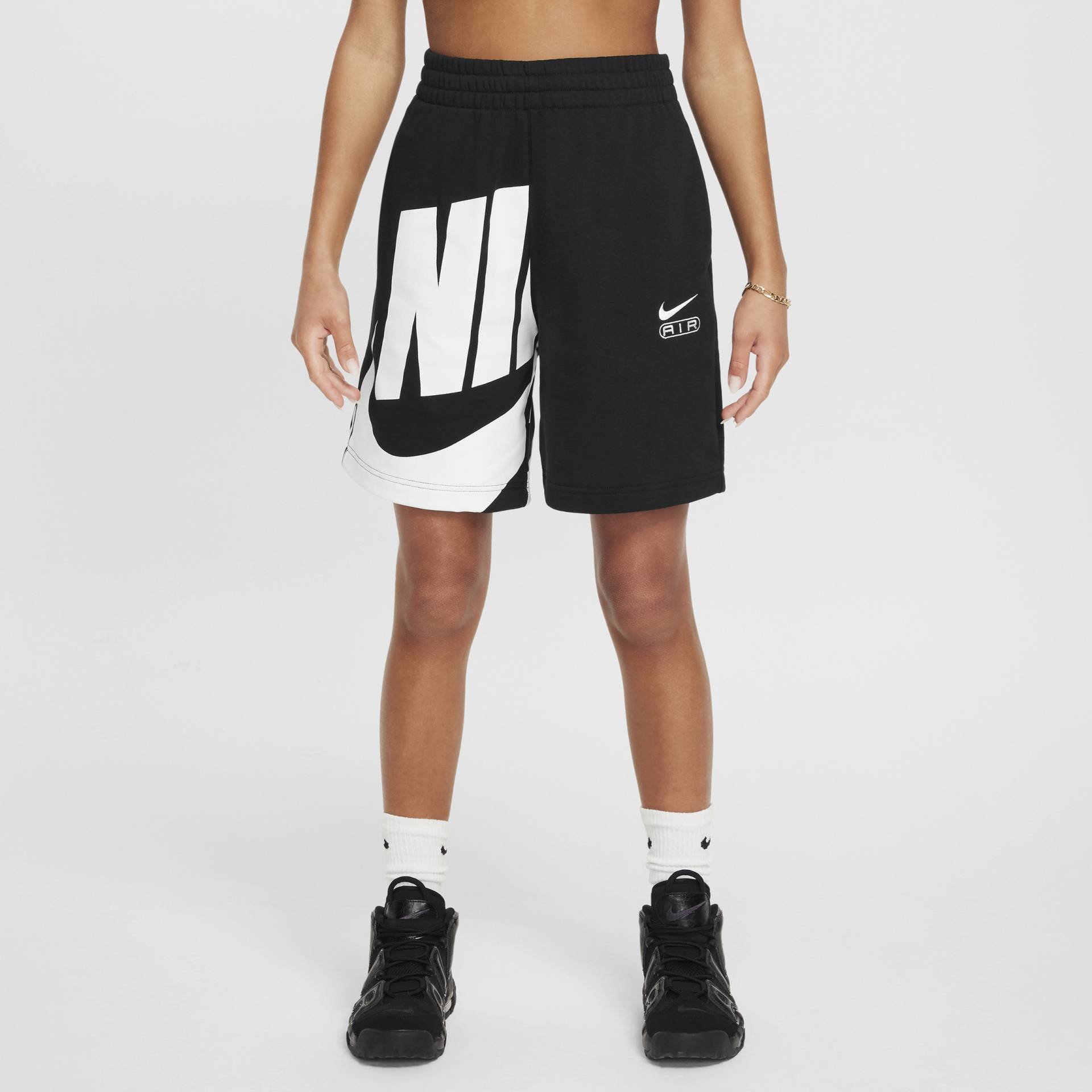 Nike Air French-Terry-Shorts für Mädchen - Schwarz von Nike