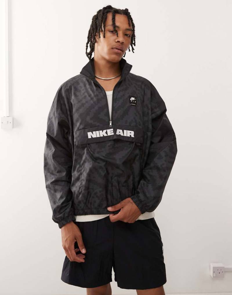 Nike Air - Jacke aus Webstoff in Schwarz mit kurzem Reißverschluss von Nike