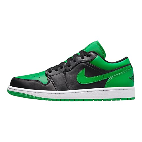 Nike - Air Jordan 1 Low - 553558065 - Farbe: Schwarz-Grün - Größe: 44.5 EU von Nike