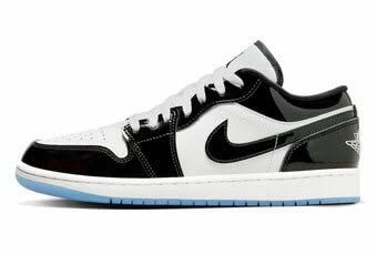 Nike Air Jordan 1 Low Herren Schuhe, Weiß/Schwarz, 43 EU von Jordan