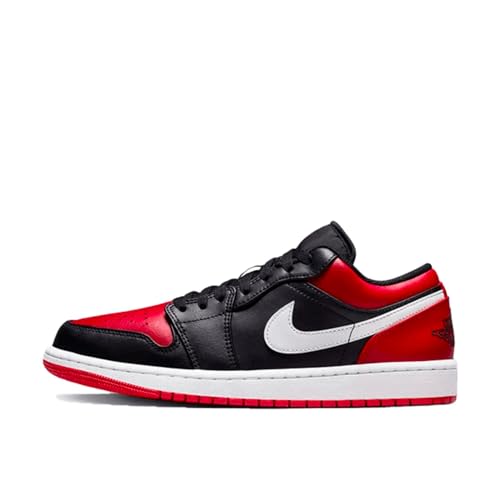 Nike Air Jordan 1 Low Herren Schuhe Alternate Bred Toe 553558 066, Weiß/Schwarz, 45 EU von Nike