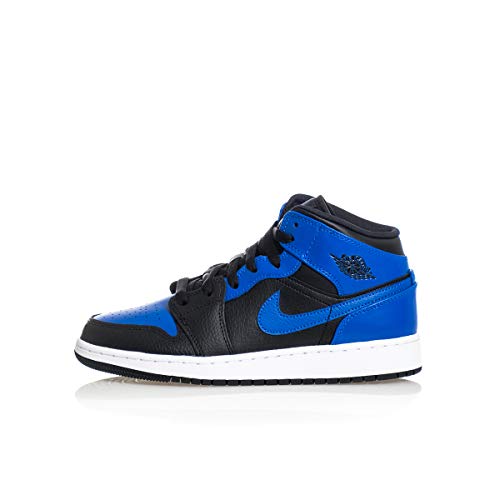 Nike Air Jordan 1 Mid (Gs) Gymnastikschuh, Black Hyper Royal White, 36.5 EU von Nike