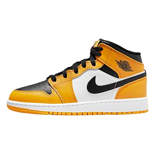 Nike Air Jordan 1 Mid GS Trainers 554725 Sneakers Schuhe (UK 6 US 6.5Y EU 39, Taxi Black White 701) von Jordan