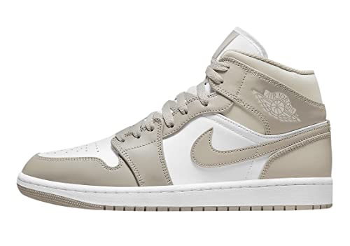 Nike Air Jordan 1 Mid Herren Schuhe, College Grey / Light Bone White, 41 EU von Nike