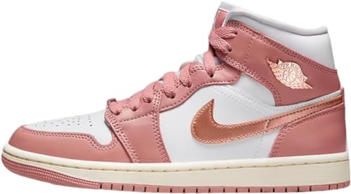 Nike Air Jordan 1 Mid Women, Red Stardust/Metallic Copper, 41 EU von Jordan