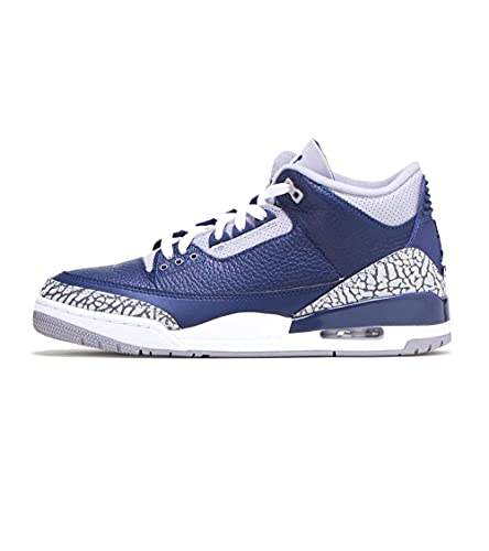 Nike Air Jordan 3 III Retro Georgetown Midnight Navy 2021 CT8532-401 US Size, (Midnight Navy / Zementgrau / Weiß), 45 EU von Nike