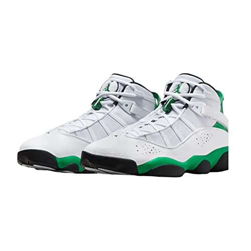 Jordan Herren 6 Ringe Basketballschuhe 322992-012, Weiss/opulenter Garten, 42.5 EU von Nike