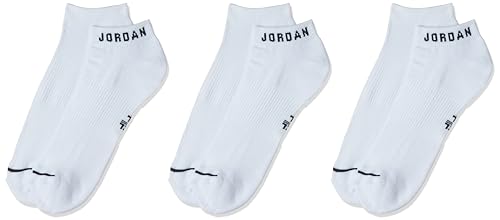 Nike Air Jordan Everyday No-Show Socken (3 Paar) Weiß/Schwarz Herren 39-42 Damen 39-44, Weiß/Schwarz, 37.5-40.5 EU von Nike