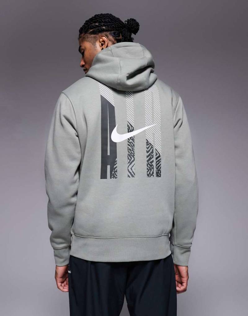 Nike - Air - Kapuzenpullover in Grau mit Grafikmotiv von Nike