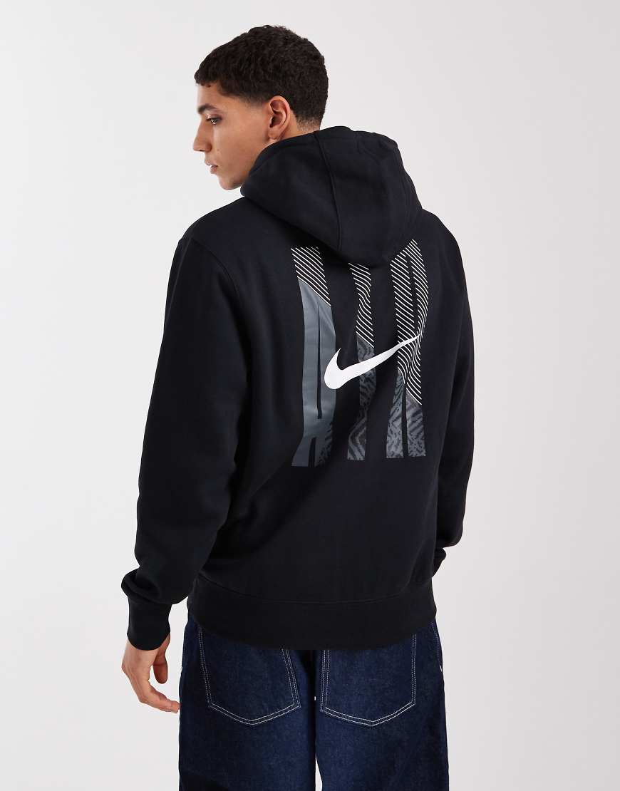 Nike - Air - Kapuzenpullover in Schwarz mit Grafikmotiv von Nike