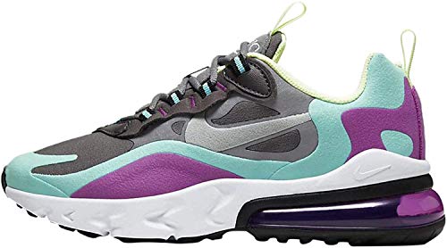 Nike Air Max 270 React (Gs) - Gunsmoke/Reflect Silver-Aurora gree, Größe:5.5Y von Nike