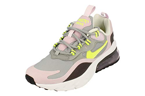 Nike Air Max 270 React (Gs) Laufschuh, Mehrfarbig Particle Grey Lemon Venom Iced Lilac Off Noir, 38.5 EU von Nike