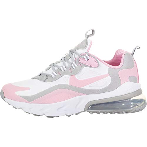 Nike Air Max 270 React GS Running Trainers Bq0103 Sneakers Schuhe (UK 5 US 5.5Y EU 38, White link Light Smoke Grey 104) von Nike