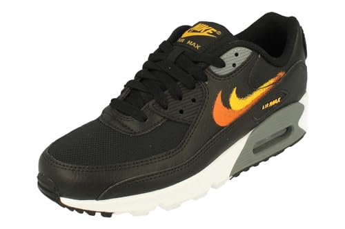 Nike Air Max 90 Herren Running Trainers FJ4229 Sneakers Schuhe (UK 6.5 US 7.5 EU 40.5, Black Safety orange 001) von Nike