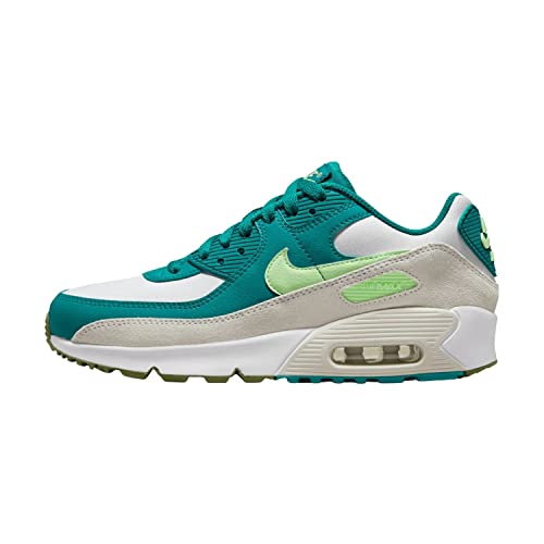 Nike Air Max 90 LTR GS Trainers CD6864 Sneakers Schuhe (UK 5 US 5.5Y EU 38, White Barely Volt 124) von Nike