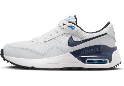 Nike Air Max Systm (Gs) Low Top Schuhe, White/Thunder Blue-Football Grey, 38 EU von Nike