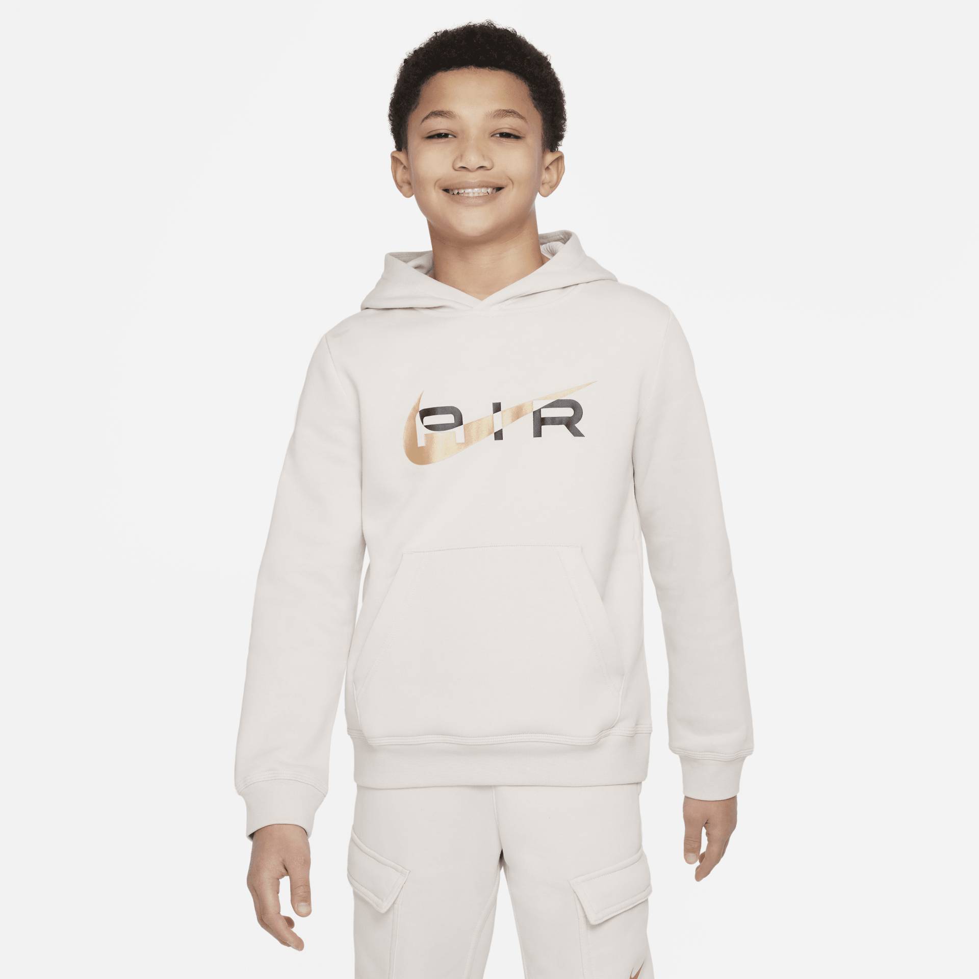 Nike Air Pullover-Fleece-Hoodie für ältere Kinder - Braun von Nike
