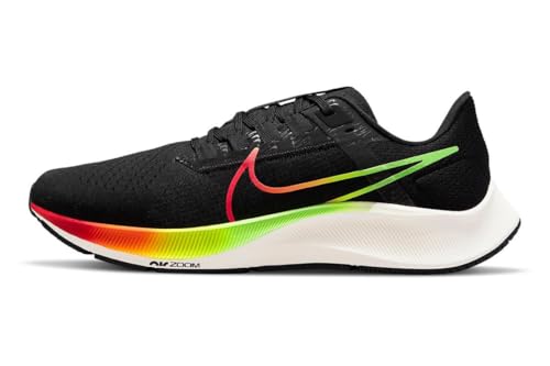 NIKE Unisex Pegasus 38 Sneaker, Schwarz Grün Strike Total Orange Volt von Nike