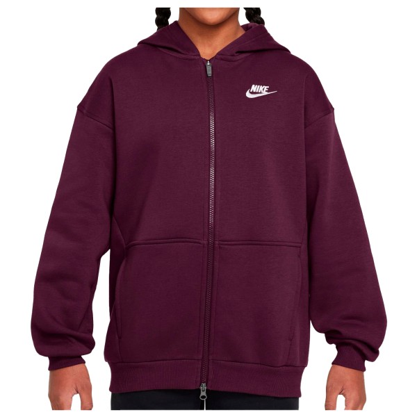 Nike - Big Kid's SW Club Fleece Oversized Full-Zip Hoodie - Freizeitjacke Gr XS lila von Nike